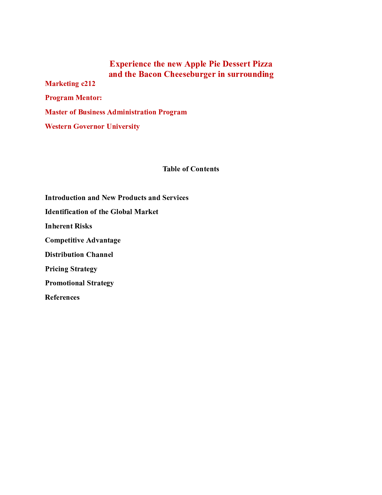 Preview of Dominos Marketing paper c212 part 2.docx    Experience the new Apple Pie Dessert Pizza  an